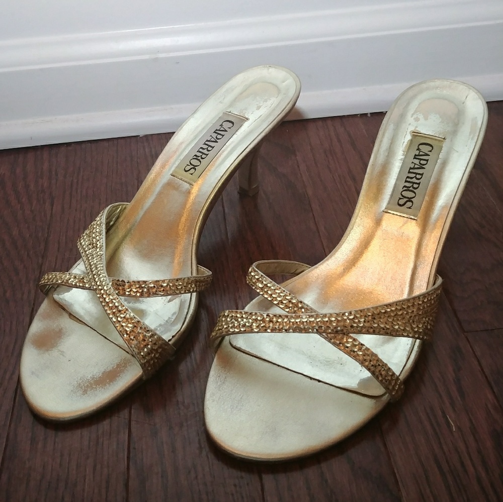 Gold dress heels